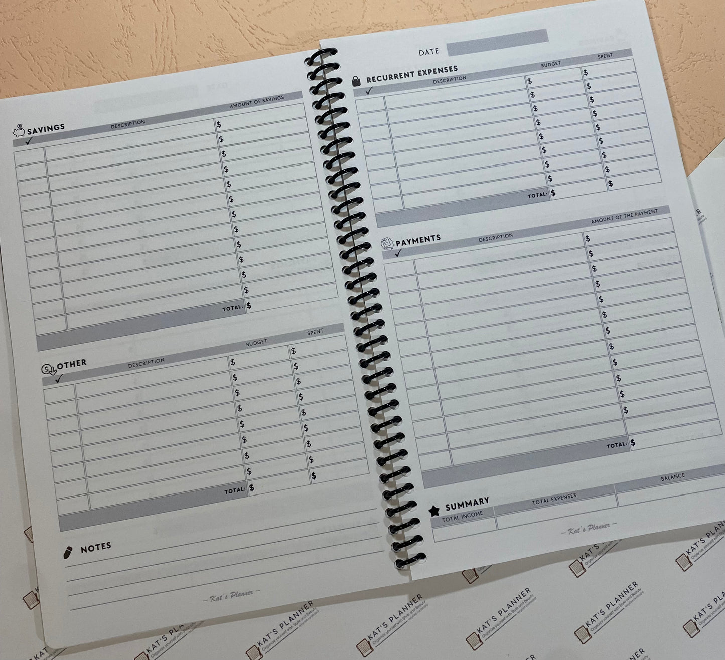 PAYMENTS Planner - Notebook - Brushes