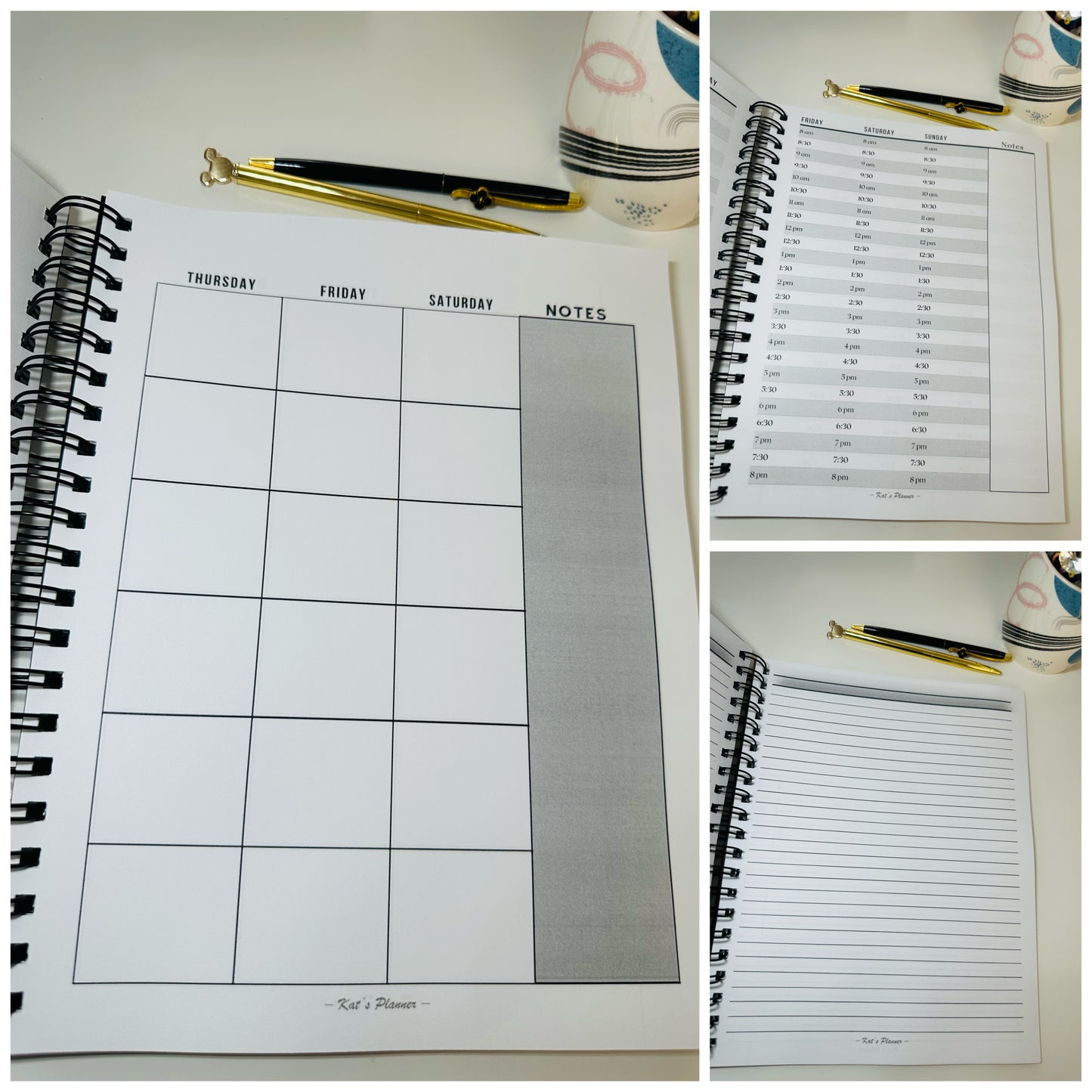 LIBRETA Agenda-Espiral (grande) por HORAS