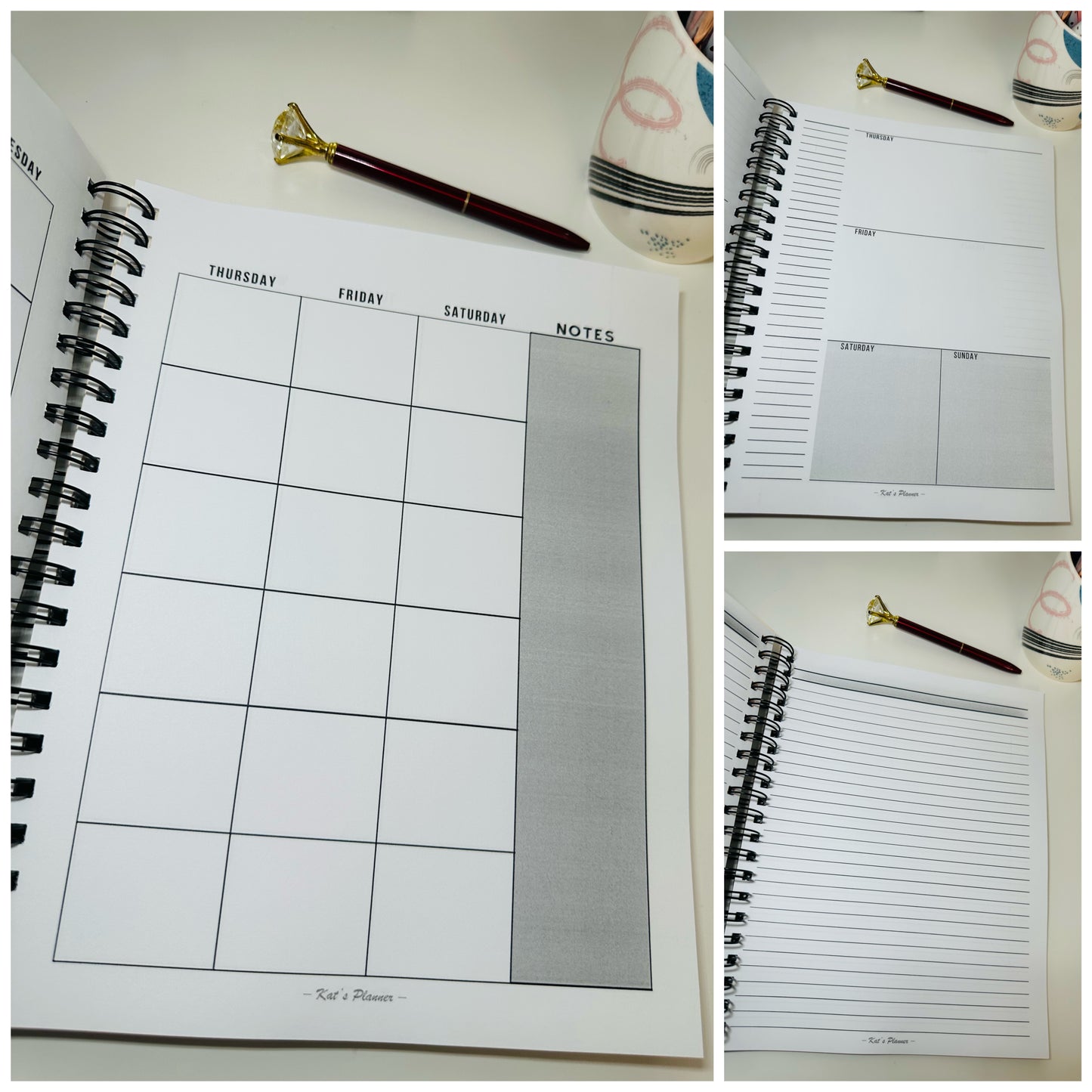 LIBRETA Agenda-Espiral (grande) por SEMANAS