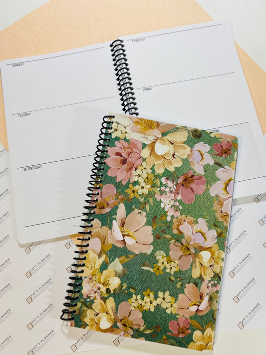 WEEKLY 2 Planner - Notebook - Flowers