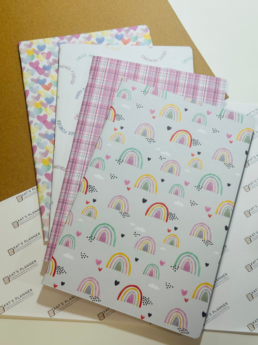 BOOKS set of 4 (Rainbows & Hearts)