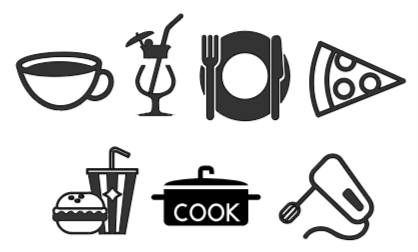 STICKERS Iconos (Comida y Cocina)